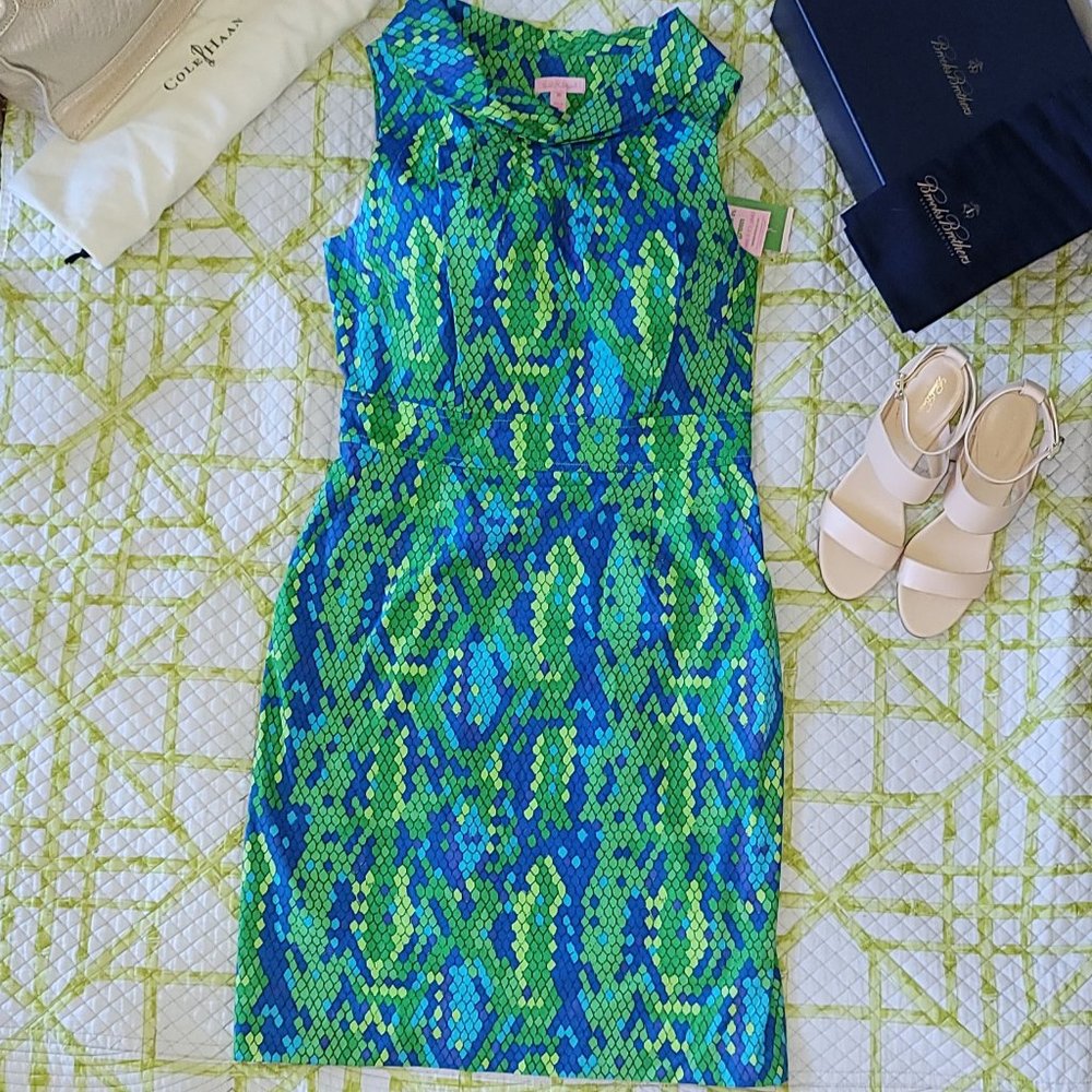 Lilly Pulitzer A-Line Lulu Dress Printed Cotton Size 10 NWT